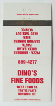 Dino&#39;s Fine foods - Norwich, Connecticut Restaurant 30 Strike Matchbook Cover CT - £1.39 GBP