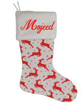 Mojeed Custom Christmas Stocking Personalized Burlap Christmas Decoration - $17.99