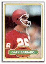 1980 Topps Gary Barbaro Kansas City Chiefs Football Card - NFL Collectible VFBMA - £7.15 GBP