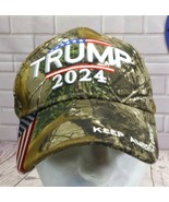 Trump 2024 Camo Baseball Cap With Embroidered USA Flag & Keep America Great Text - $7.85