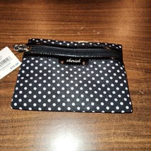 Nine West Cherish black and white polka dot make up bag - $24.55