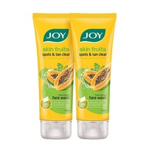 Joy Skin Fruits Spots &amp; Tan Clear - Papaya Face Wash - 100ml (Pack of 2) - £14.80 GBP