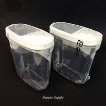 (Lot of 2) IKEA 365+ Dry Food Jar with Lid Clear White Storage 44 oz New... - $26.68