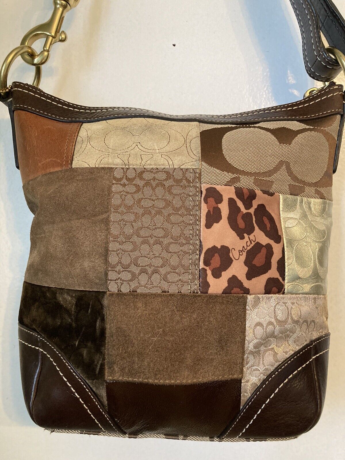 バッグ Coach Suede Masaic Patchwork Duffel RARE Coach | Bags | Coach Suede Mosaic Patchwork Duffle Shoulder