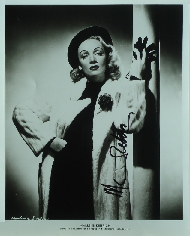 Primary image for MARLENE DIETRICH SIGNED Photo - The Blue Angel, Morocco, Shanghai Express, Desir