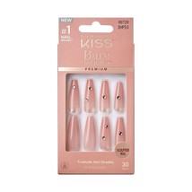 Kiss Bare But Better Tru Nude Nail Shades 30 Nails (Glue Included) #BNP50 - £7.52 GBP