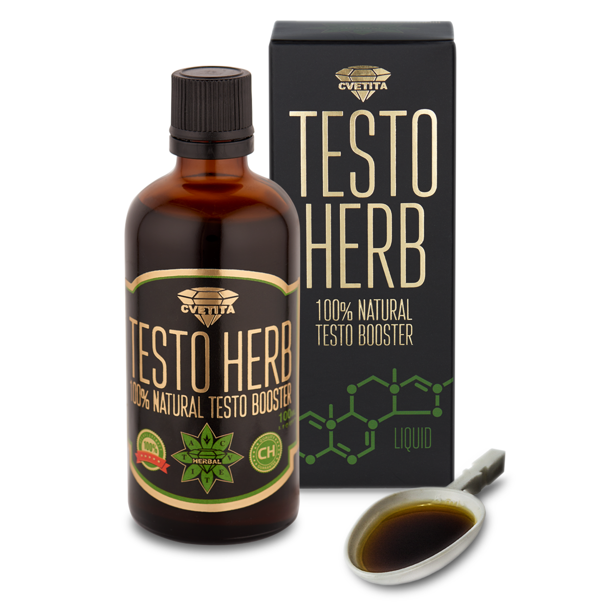Testo Herb - Fenugreek Liquid Herbal Extract, Anabolic Support, Male Stamina - $18.52