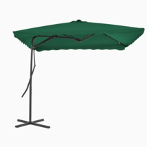 Outdoor Parasol with Steel Pole 98.4&quot;x98.4&quot; Green - $163.99