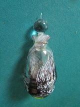 STUDIO GLASS CRYSTAL PERFUME BOTTLE DESIGNER PICK 1 (NUMBER: 1-BLACK AND... - $74.47