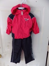 Reebok Navy BLUE/PINK/WHITE 2PC Outfit Size 18 Months Girl&#39;s Euc - £15.12 GBP