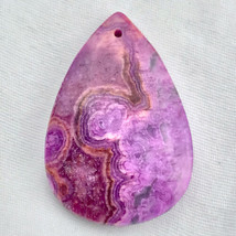 Purple Jasper Pendant Stone Rock Cut Polished Drilled Multicolor - £7.93 GBP
