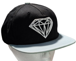 Diamond Supply Co. Black Teal Snapback Flat Brim 6 Panel Hat Cap - $18.49