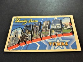 Howdy from Dallas, Texas - Postmarked 1945 Postcard. - £6.42 GBP