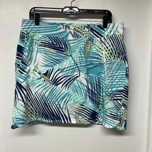 T by Talbots Printed Fronds Everyday Skort Zip Pocket 4 Way Stretch Shorts Large - £30.79 GBP