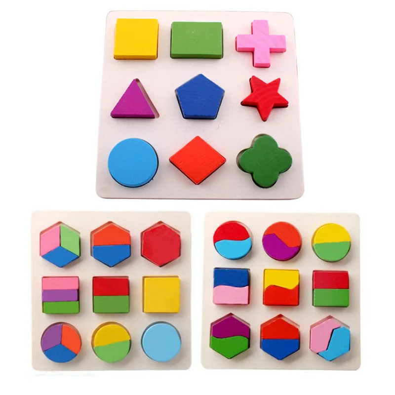 Special Montessori teaching aids cognitive geometry Puzzle Children&#39;s wooden toy - £15.21 GBP