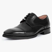 LEIZILEI Men&#39;s Genuine Leather Lace-Up Derby Shoes - Size 7.5 - £79.09 GBP