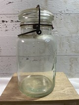 Ball Ideal Clear Glass Quart Canning Jar Glass Lid Wire Bail Arm #2 Vintage Jar - £7.84 GBP