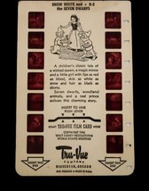 Vtg Tru Vue Snow White and the Seven Dwarves D-5 Film Card 3D 3 Dimension - £8.03 GBP