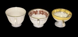 Vintage Porcelain Teacup Trio Syracuse China E&R Bavaria Gold Trim Footed Cups image 4