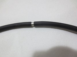 Black Art Glass Disc Pendant Necklace w/stone rubber tube pin cord Lagenlook - £47.25 GBP