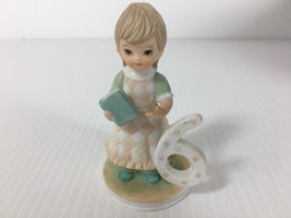 Vintage Lefton The Christopher Collection Birthday Girl Figurine Age 6 03448F - £4.65 GBP