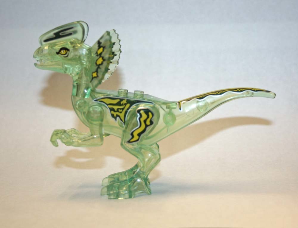 Dilophosaurus Clear Dinosaur Jurassic World Custom Minifigures - $9.46