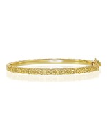 Sterling Silver Byzantine Design Bangle - Gold Plated - $165.30