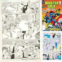 1987 Booster Gold #23 Signed Dan Jurgens Original Art Page Superman Lex Luthor - £632.45 GBP