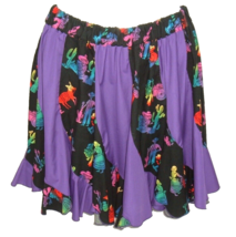 Vtg MONDIKI Square Dance Flare Skirt M Southwest Sombrero cacti print We... - £38.89 GBP