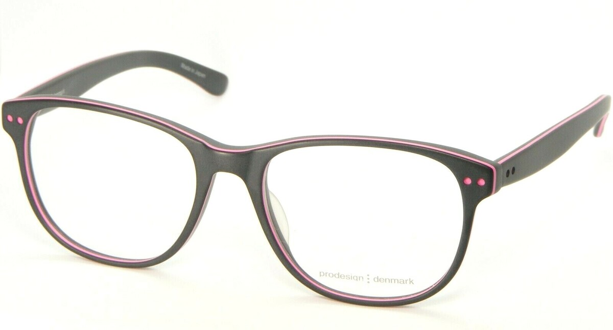 NEW PRODESIGN DENMARK 4704 6021 MATTE BLACK /PINK EYEGLASSES FRAME 54-18... - $81.12