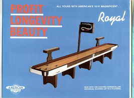 Royal Shuffleboard Arcade Game Sales FLYER Paper Advertising Vintage Retro - $25.18