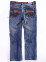 Women Luxirie LRG Distressed Blue Jean 30 Lifted Research Group stretch straight - £15.72 GBP