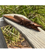 Vtg Alligator Carved Letter Opener Artisan Hand Carved Wood Cook Islands... - $19.18