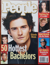 An item in the Movies & TV category: PEOPLE Jun 28 2004 50 Hottest Bachelors, Nancy Reagan, Ray Charles,Courteney Cox