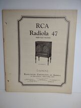 RCA Radiola 47 Vintage Original 1929 Service Notes Manual Radio Victor 2... - $35.09
