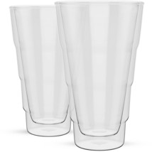 Double Wall Insulated Glass Tumbler, Set Of 2, 14Oz (400Ml) - $39.99