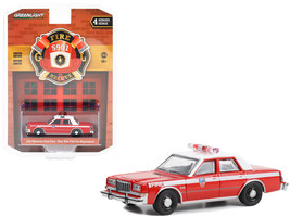 1985 Plymouth Gran Fury Red w White Top FDNY The Official Fire Department City o - £14.66 GBP
