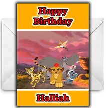 THE LION GUARD Personalised Birthday / Christmas / Card - Large A5  - Di... - $4.10