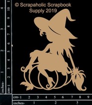Scrapaholics Laser Cut Chipboard 1.8mm Thick Witch, 4&quot;X3&quot; - $7.05