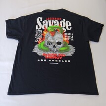 Popular Poison Legendary Savage Men’s Black Cotton Graphic T-Shirt Size XL image 3