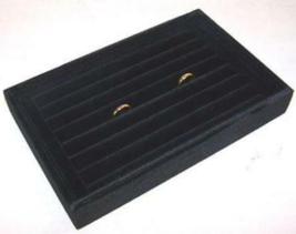 2 new BLACK COLOR SMALL RING TRAY DISPLAY BOX counter store boxes rings ... - $17.75