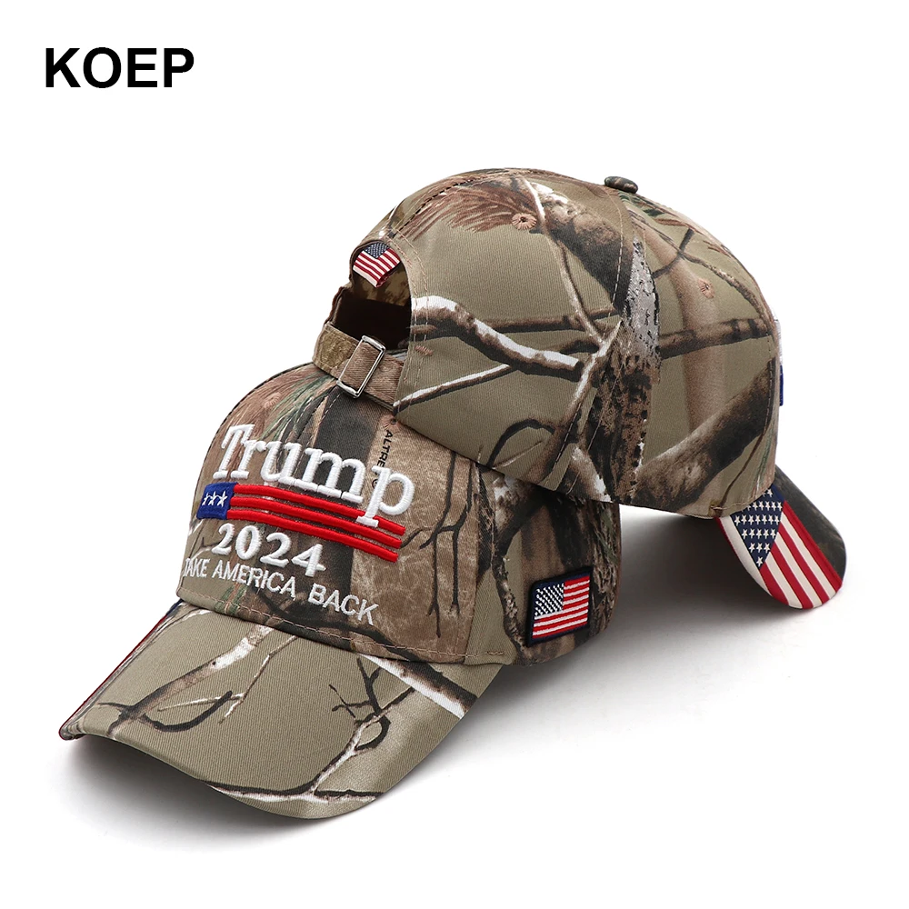 Donald Trump 2024 Cap Camouflage USA Flag Baseball Caps Take America Back - £17.32 GBP