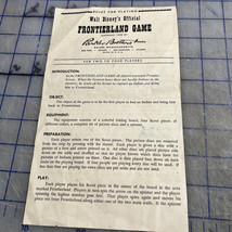 Vintage 1955 Disney &amp; Parker Brothers  Frontierland Game Instructions - $10.25