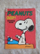 Vintage Peanuts Coloring Book Partially Colored Featuring Snoopy 1958 Ch... - £14.66 GBP