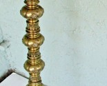 Victorian Tall Gilt Bronze Balustrade Converted Gas Adjustable Wall Lamp... - £622.23 GBP