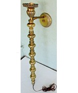 Victorian Tall Gilt Bronze Balustrade Converted Gas Adjustable Wall Lamp... - €687,11 EUR