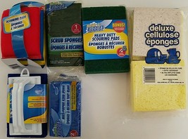 Kitchen Scrub Sponges Sponge Non-Scratch Scouring Pads, Select: Type - £2.35 GBP - £2.75 GBP