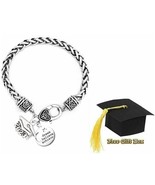 Graduation Class of 2023 Silver Charm Bracelet Dream Believe Achieve + G... - £9.51 GBP