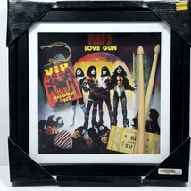 Kiss Love Gun Shadow Box Drum Sticks Backstage Pass 1976 Ticket Stub Gui... - £118.69 GBP