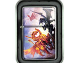 Windproof Refillable Oil Lighter with Gift Box Dragon Design-008 Custom ... - $15.79